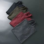 Thu đông 2018 phiên bản Hàn Quốc mới của áo len tự trồng nam cổ cao len mịn áo len dài tay áo sơ mi nam