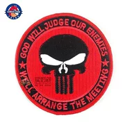 Combat2000 Punisher Ma Thuật Sticker Ngoài Trời Cá Tính Sticker Ngù Vai Huy Hiệu Armband Ba Lô Sticker