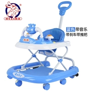 Baby Walker Chống rollover 6-7-18 tháng Dây an toàn Âm nhạc Chống lật Nữ Baby Girl Xe đẩy trẻ em