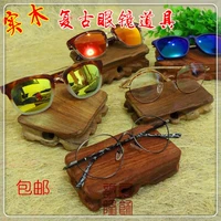 Солнцезащитные очки из натурального дерева, стенд, ретро деревянный реквизит, украшение