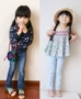 BBW 宝宝 bé gái denim bùng quần mùa thu 2016 trẻ em mới xu hướng retro Hàn Quốc. shop quần áo trẻ em gần đây
