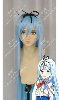 taobao agent The weakest defective God -Delumer Dragon Cusu Sufa Fa Water Blue One Mi Direct Ribbon COSPLAY wig