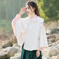 2018 mùa thu và mùa đông Trung Quốc phong cách retro tay- sơn Trung Quốc quần áo yếu tố áo ngắn áo choàng cổ gió quốc gia áo choàng áo shop quần áo nữ