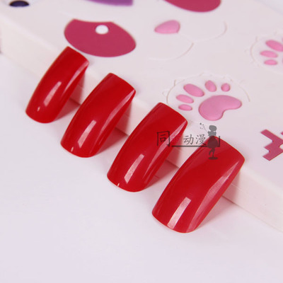 taobao agent Universal red fake nails, cosplay, 20 pieces