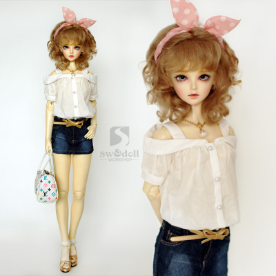 taobao agent BJD shirt women's sexy versatile off -shoulder shirt 3 points 4 points SD baby use SWDOLL member factory goods