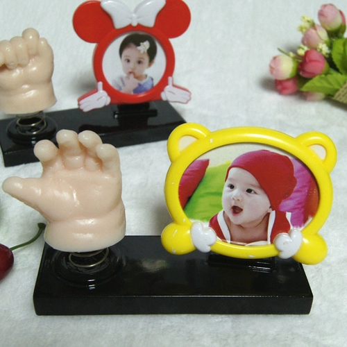 Детские мультяшные отпечатки рук и ног, декор из смолы, сувенир, DIY