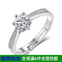 Vòng đeo tay zircon sáu vòng tròn thời trang Hàn Quốc phổ biến đồ trang sức tay nữ mở cửa nhà sản xuất ngoại thương nhẫn đôi bạc