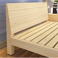 Thông 1.8 m giường đôi nền kinh tế đơn giản hiện đại giường gỗ giường gỗ rắn 1.5 bất 1.5 giường người lớn giường bộ giường ngủ giá rẻ