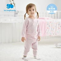 Quần áo trẻ em, nam và nữ, cotton chải kỹ sơ sinh, đồ lót 2 lớp, quần điều hòa, mới 2017 - Quần áo lót bộ nỉ bông cho bé