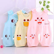 Quần áo mùa hè, quần áo mỏng, quần áo trẻ sơ sinh, onesies em bé, bông không tay, romper phim hoạt hình, bộ đồ ngủ, nam giới và phụ nữ, em bé