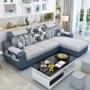 Đồ nội thất Hiện Đại Đơn Giản Đa Chức Năng Vải Sofa Giường Phòng Khách Châu Âu Sofa Vải Kết Hợp ghế sofa nỉ