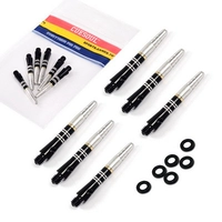 CUESOUL chính hãng đen xanh đỏ 35mm kim loại quay hợp kim nhôm phi tiêu cực 6 bộ - Darts / Table football / Giải trí trong nhà phi tieu