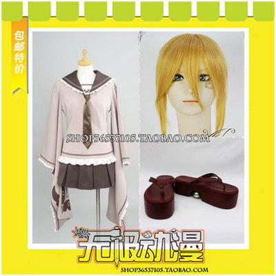 taobao agent Hatsune Vocaloid Qianben Sakura Magic Ren Cos clothing free shipping+wig+shoes