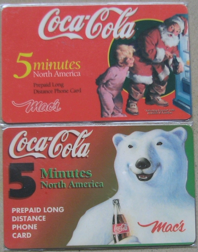 Телефонная карта Coca -Cola в Северной Америке (поставки сбора)
