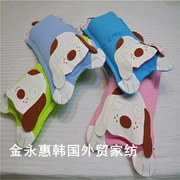 Hàn Quốc gối kiều mạch trẻ em hoạt hình bông đính bông màu crepe con chó con Wangwang gối đặc biệt - Gối