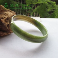 Натуральный зеленый браслет из нефрита
