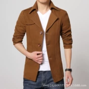 Áo ngắn nam Nizi áo khoác nhung nam trung niên mùa xuân và len mùa thu Phiên bản Hàn Quốc của áo khoác dành cho giới trẻ áo khoác Nizi