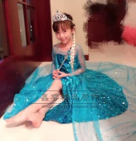 Ice Princess công chúa váy Aisha elsa Nữ Hoàng ăn mặc trẻ em ăn mặc Đông Lạnh Aisha cô gái công chúa váy váy dự tiệc trẻ em cao cấp