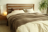 Phong cách nhật bản gió chăn sofa chăn không tĩnh giải trí chăn chăn lưới flannel chăn nhà chăn ánh sáng màu nâu