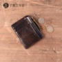 [Sub-nghệ thuật] handmade da thẻ đa thẻ head lớp da thẻ ngân hàng đơn giản siêu mỏng giấy phép lái xe thiết lập đồng xu ví ví vans