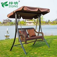 Ngoài trời đu đồ nội thất ghế dành cho người lớn rocking chair ban công vườn rèn sắt đôi ba-đu ngoài trời treo giỏ ghế bàn ghế để ban công