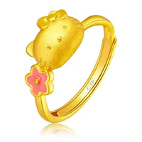 Hello kitty, безразмерное кольцо, модный аксессуар, 3D