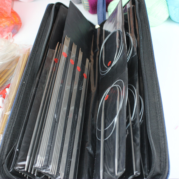 Three-swallows weaving tool sleeve needle stainless steel 25 36 sweater straight needle ring needle 80cm complete set