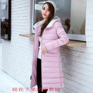2018 mới áo khoác mùa đông phụ nữ phần dài chống mùa xuống bông pad mỏng kích thước lớn Hàn Quốc phiên bản bông áo khoác trùm đầu áo khoác áo phao nữ cao cấp