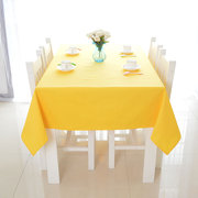 Cotton khăn trải bàn vải nhà hàng khăn trải bàn có thể được tùy chỉnh bảng vải màu rắn phổ bìa khăn chanh vàng bàn trà vải