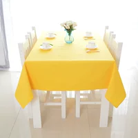 Cotton khăn trải bàn vải nhà hàng khăn trải bàn có thể được tùy chỉnh bảng vải màu rắn phổ bìa khăn chanh vàng bàn trà vải khăn trải bàn học caro