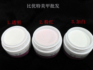 Sản phẩm làm bằng bột Tinh thể bột 30g màu hồng cộng với màu trắng trong suốt ba màu cho sơn móng tay pha lê