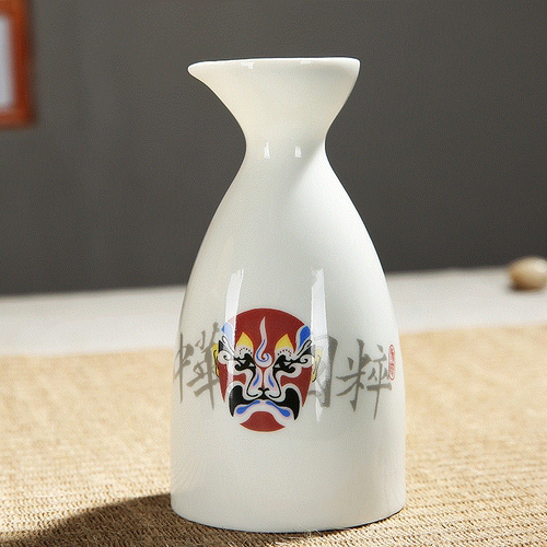 Porselen dan Keramik Anggur Memiliki Cina Topeng Teater Putih Spirit Kuat Drink Cangkir 300 Ml Super Mug-Internasional