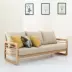 Gỗ sồi trắng gỗ sồi trắng sofa đơn sofa đôi ba chữ số 123 kết hợp phòng khách đơn giản theo phong cách Nhật Bản - Ghế sô pha