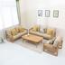 Gỗ sồi trắng gỗ sồi trắng sofa đơn sofa đôi ba chữ số 123 kết hợp phòng khách đơn giản theo phong cách Nhật Bản - Ghế sô pha ghế sofa da Ghế sô pha