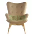 Bắc âu cánh hoa ghế thiết kế vải phòng chờ ghế gỗ rắn đơn giản sofa đơn ngồi có thể ngả pedal đồ nội thất tùy chỉnh Đồ nội thất thiết kế