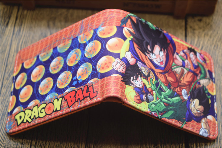 Longzhu RCartoon comic Dragon Ball DRAGONBALL Sun WuKong Saiya people PU student children wallet free shipping