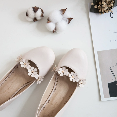 Японские свежие туфли, 2023, тренд сезона, в цветочек