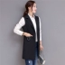 2018 mùa xuân và mùa thu mới cardigan Hàn Quốc phiên bản của mỏng giảm béo kích thước lớn vest phù hợp với áo khoác nữ dài vest phụ nữ Áo vest