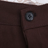 Рабочая униформа, кофейные комнатные осенние штаны, свободный прямой крой, осенняя