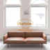 FinnNavian cổ điển Bắc Âu mẫu sofa ba-bit căn hộ nhỏ đồ nội thất nhập khẩu đầy đủ da nâu - Ghế sô pha ghế sofa nỉ Ghế sô pha