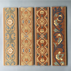 Бордюр 美式乡村仿古砖腰线 卫生间厨房瓷质 地爬墙腰线 100 300