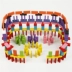 120 cái của màu domino cầu vồng domino khối gỗ trẻ sơ sinh trẻ em mầm non đồ chơi giáo dục Khối xây dựng