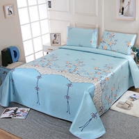 Thảm mùa hè ba mảnh 1,8m trải giường bằng vải lanh gấp đôi băng lụa gấp 1,5 m điều hòa ghế mềm - Thảm mùa hè chiếu trúc 1m8x2m