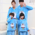 Mùa đông dày flannel cha mẹ-con đôi đồ ngủ gia đình phim hoạt hình xốp bé san hô lông cừu nhà dịch vụ phù hợp đồ đôi nam nữ Cặp đôi