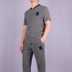 Cao cấp mùa hè nam cotton và linen đặt phần mỏng để làm nhăn thanh niên ngắn tay mỏng thẳng thể thao giản dị phù hợp với nam giới Bộ đồ