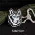 Dog head dog head thêu ba lô dán chương dog thêu armband Velcro cá tính chiến thuật dán ma thuật miếng dán cố định quần áo Thẻ / Thẻ ma thuật