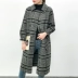 Mùa thu đông 2018 của phụ nữ mới áo khoác kẻ sọc hai mặt dài len lỏng áo len lông cừu hai mặt Áo len lót đôi