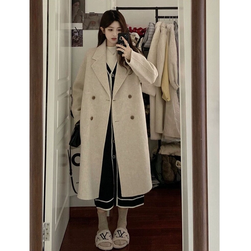 Демисезонное шерстяное пальто, японская куртка, в корейском стиле, подходит для подростков, изысканный стиль, в британском стиле