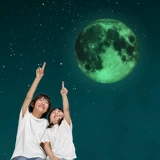 Трехмерная флуоресцентная луна на стену, украшение для спальни для детской комнаты, в 3d формате