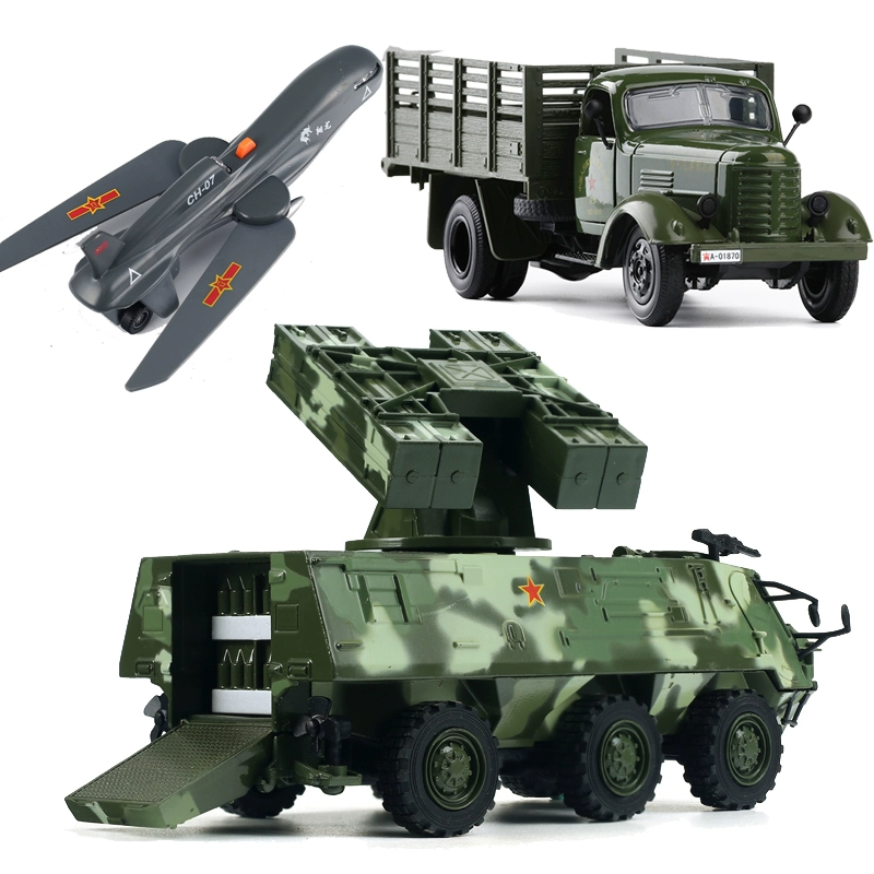 Hợp kim kéo trở lại âm thanh và đồ chơi mô phỏng mô hình quân sự phòng không tên lửa bọc thép xe máy bay trực thăng không người lái Xianglong - Chế độ tĩnh